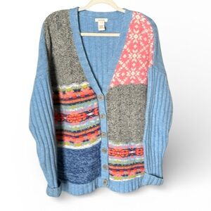 Sundance Multicolor Patchwork Cardigan Sweater